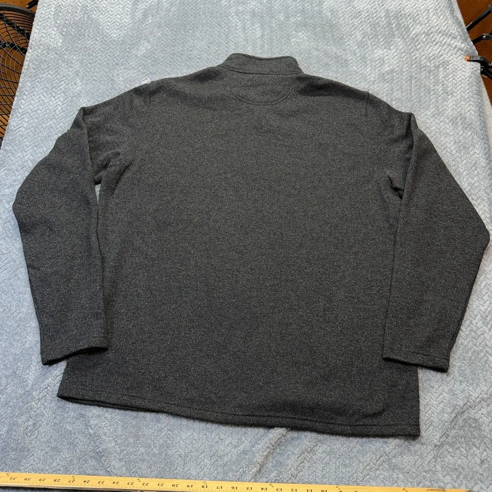 IZOD Quarter Zip Pullover Mens 3XLT Black Heather Big & Tall Soft Sweater NWT
